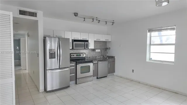 an outdoor space with plants