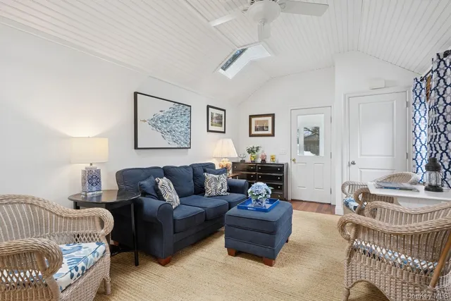 a living room with furniture and a couch