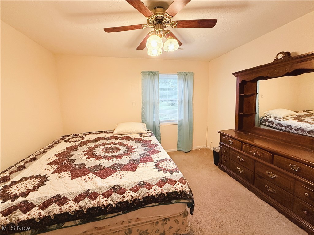 4185 Tapper Road Barberton, OH 44203 - Photo 13 of 23 Bedroom 4 featuring light carpet and a ceiling fan