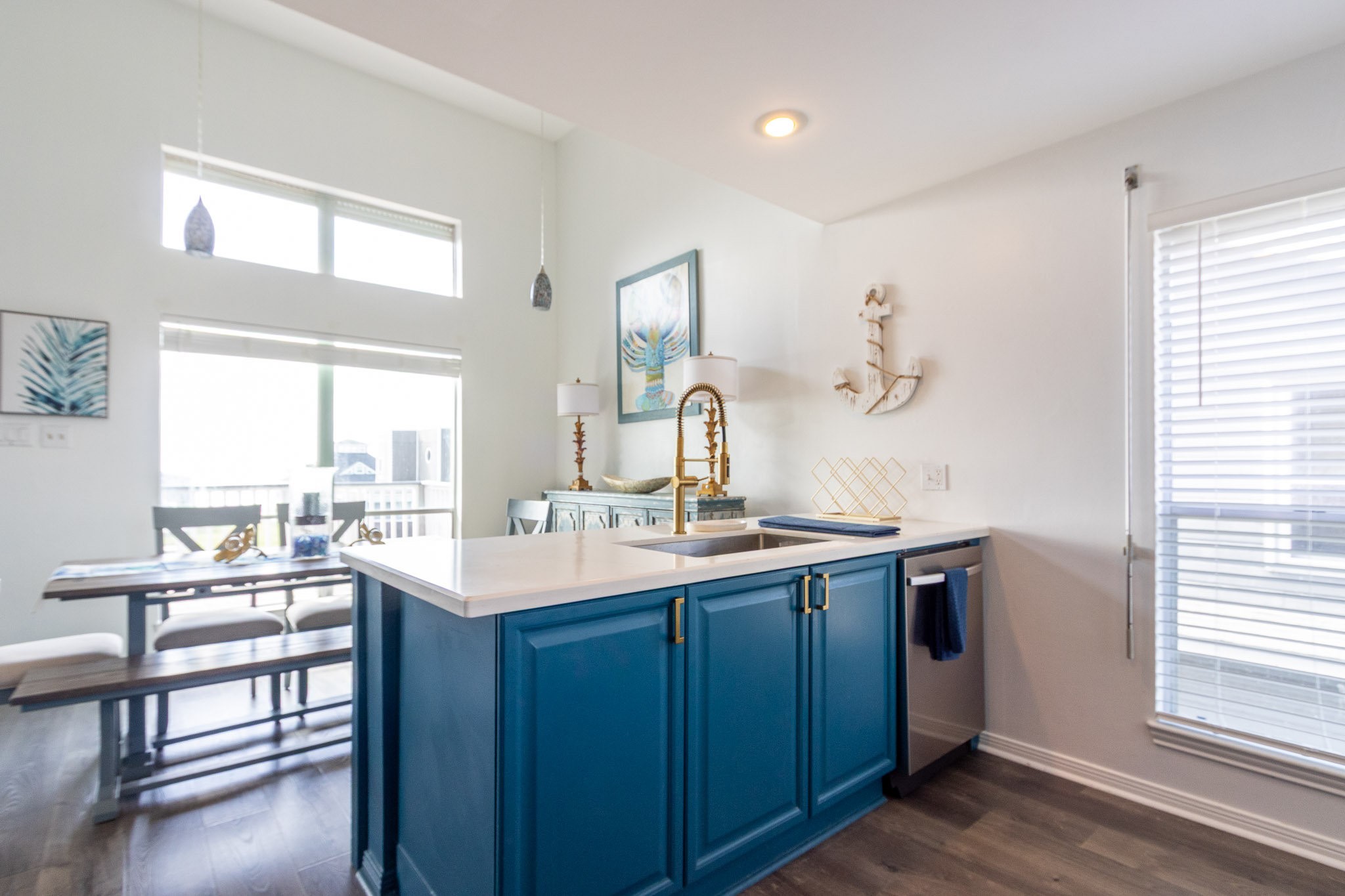 17609 Termini-San Luis Pass Road Galveston, TX 77554 - Photo 17 of 37 a kitchen with a sink and cabinets