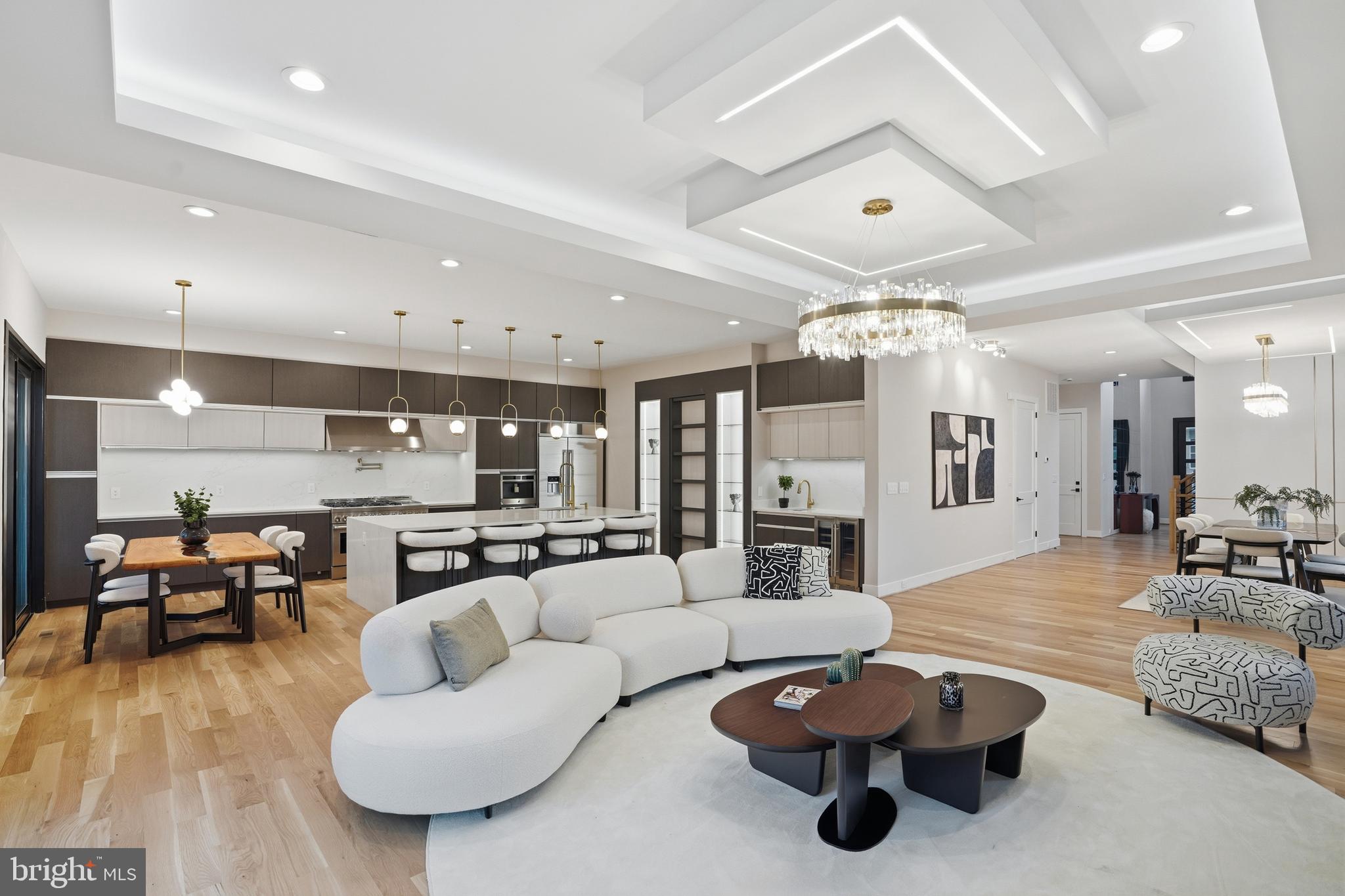 1805 Franklin Avenue McLean, VA 22101 - Photo 23 of 96 a living room with furniture kitchen view and a chandelier