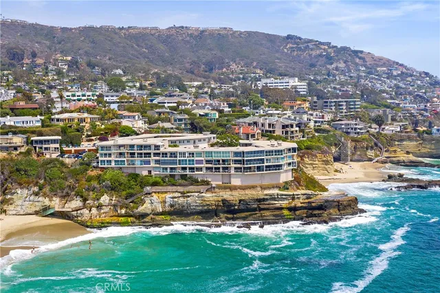 a view of an ocean and beach