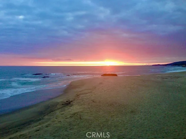 an aerial view of a house with a yard and a large tree