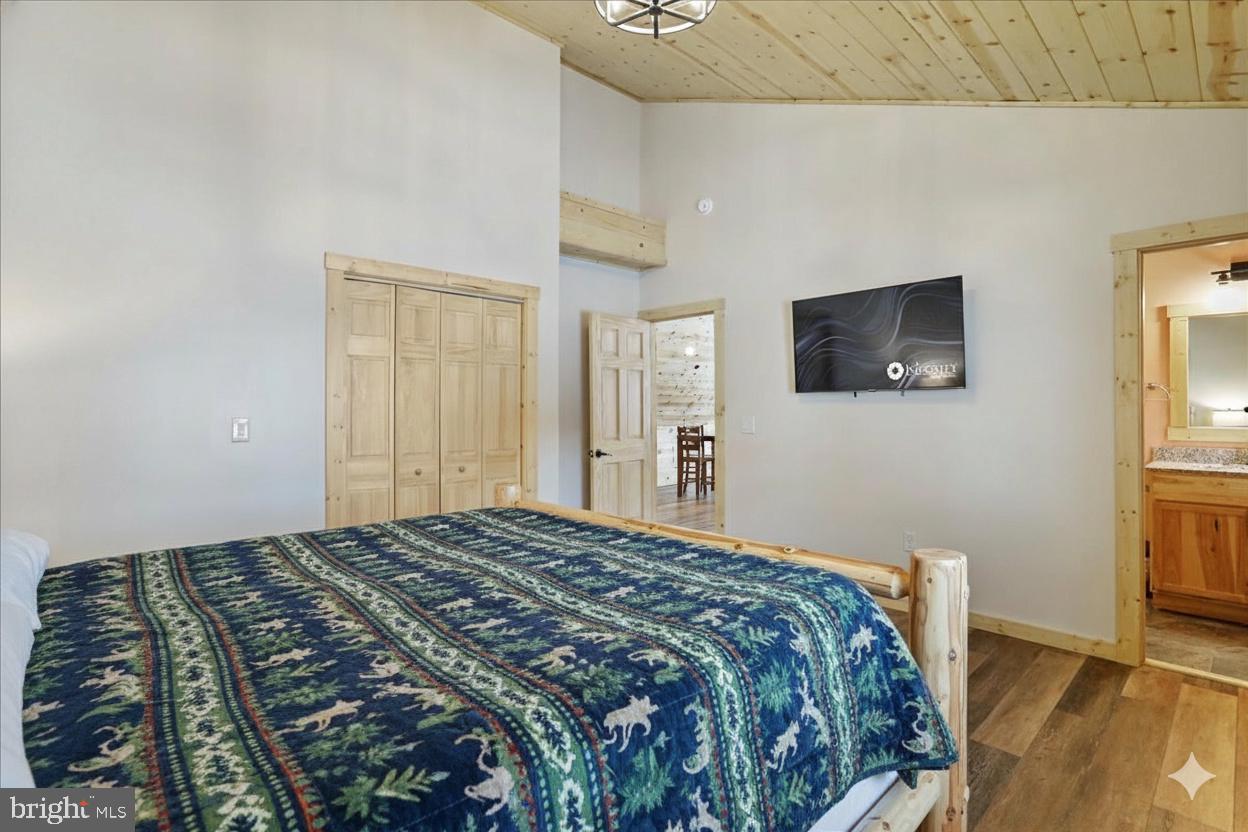 957 North Camp Road McHenry, MD 21541 - Photo 21 of 53 a bedroom with a bed and a flat screen tv