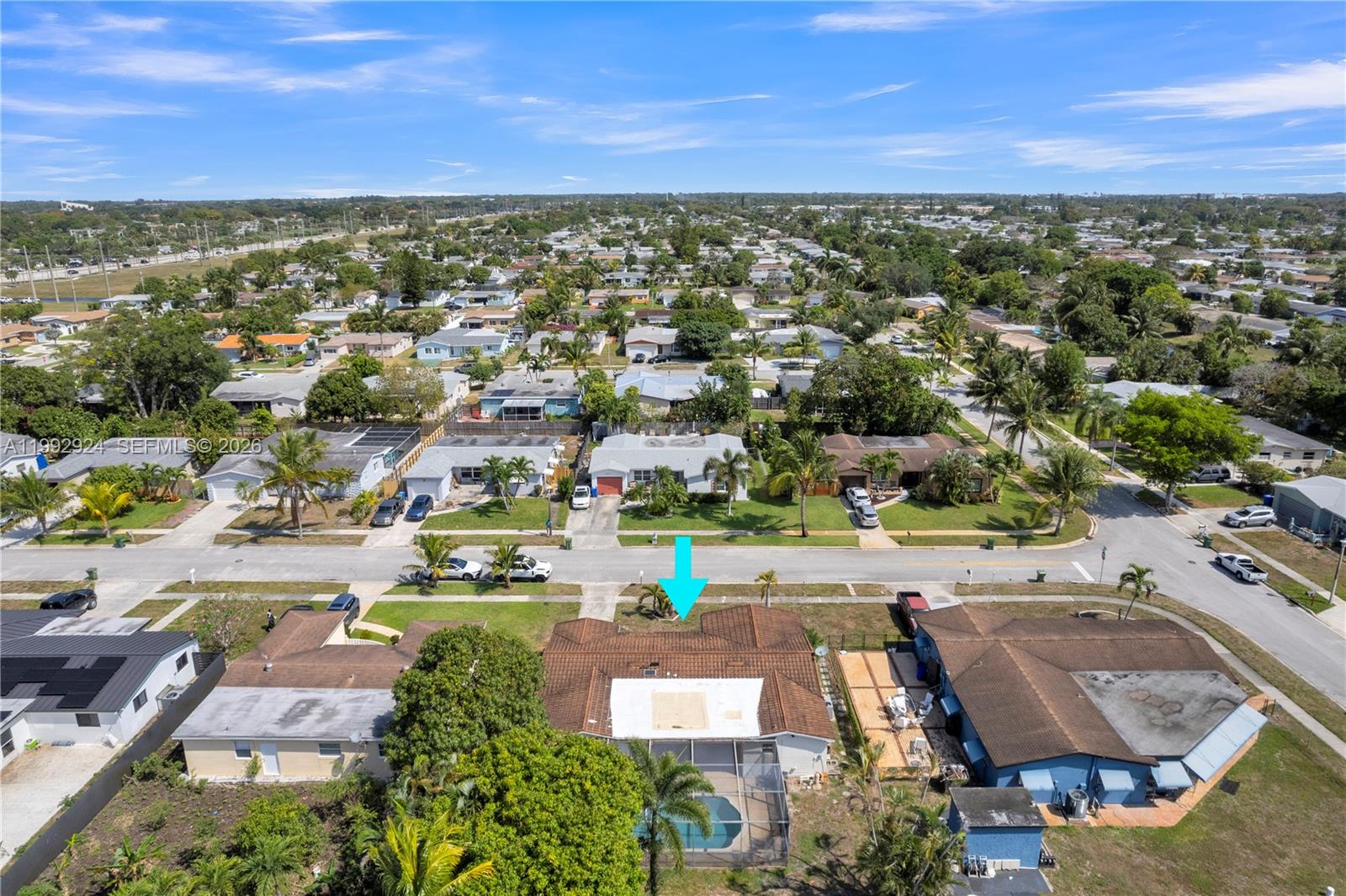 6924 Northwest 8th Court Margate, FL 33063 - Photo 38 of 38 an aerial view of residential houses with outdoor space