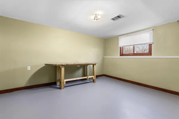 a room with a bed