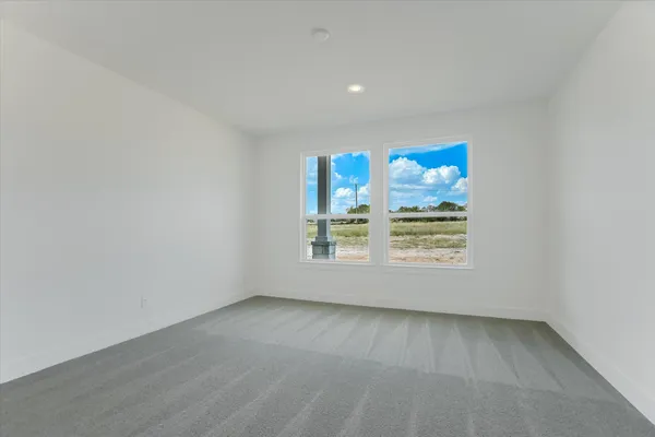 an empty room with a window