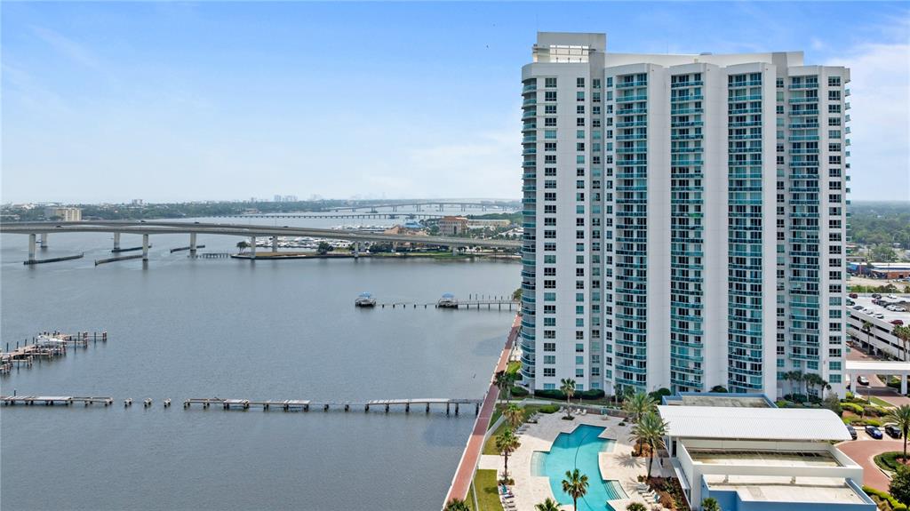 a view of balcony with city view