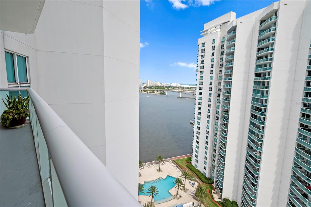 241 Riverside Drive, Unit 1909 Daytona Beach, FL 32117 - Photo 49 of 50 a view of balcony with wooden floor