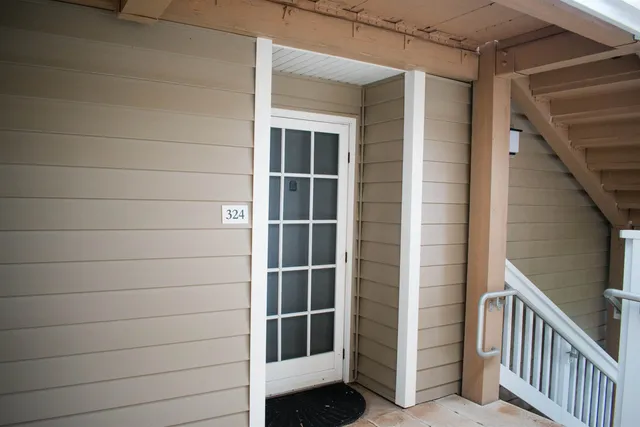 a view of front door