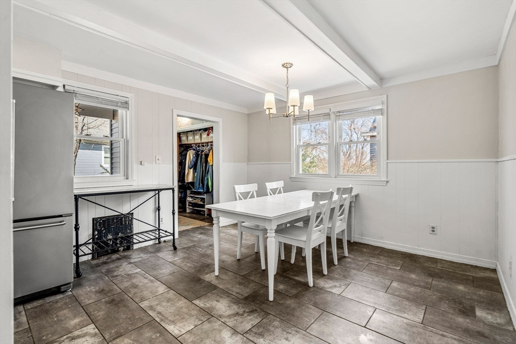 5 Walker Avenue Andover, MA 01810 - Photo 5 of 23 a view of a dining room with furniture and chandelier