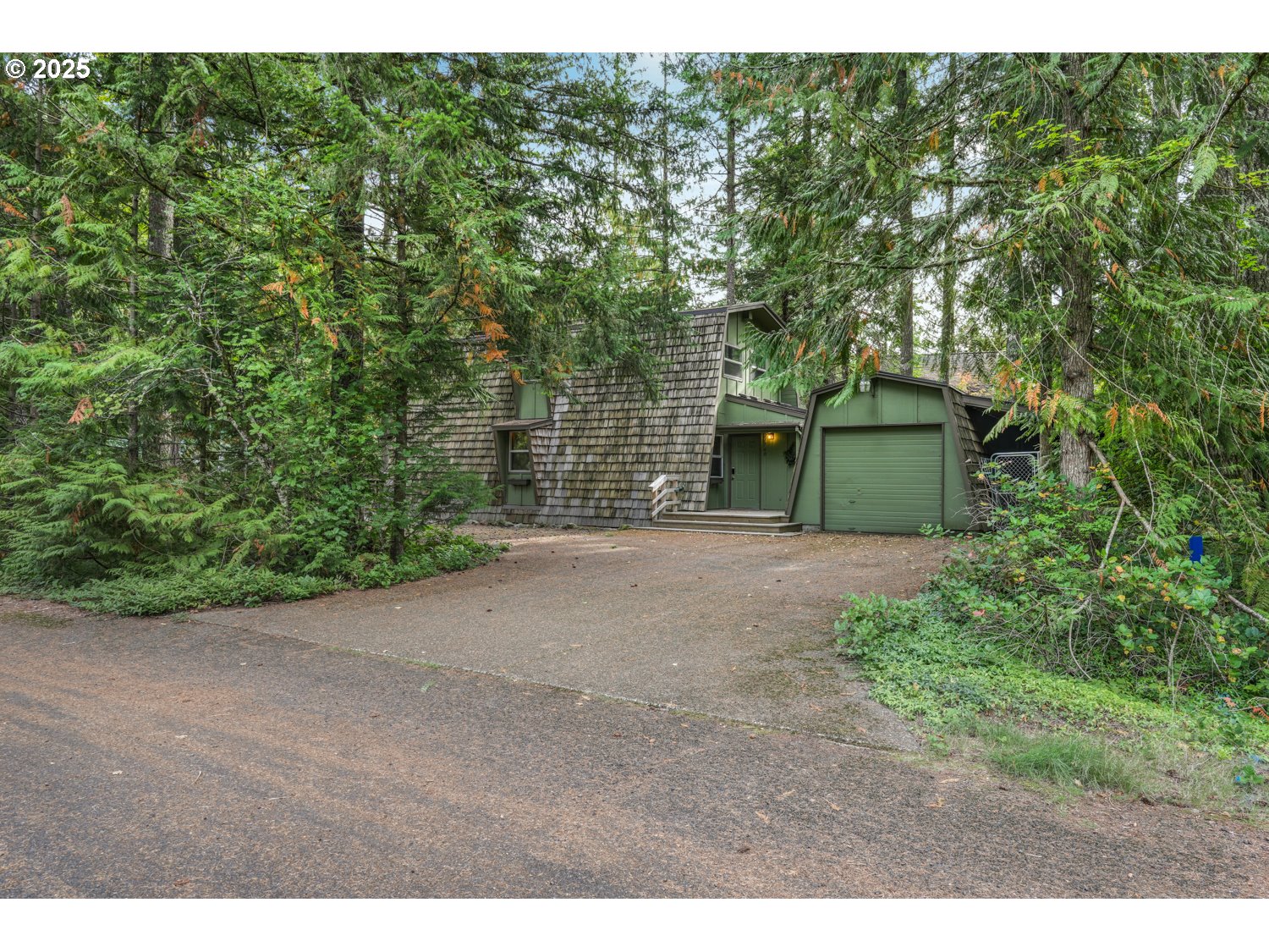 21760 East Tree Swallow Lane Rhododendron, OR 97049 - Photo 17 of 32 a view of a big yard with plants and large trees