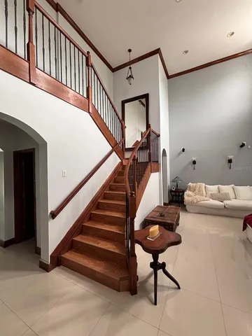 a view of entryway livingroom and hall