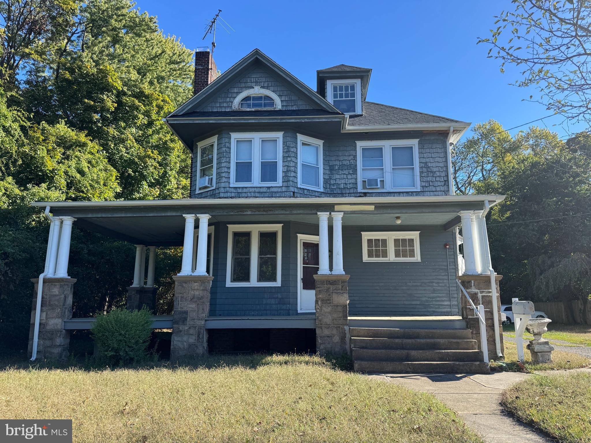 a front view of a house