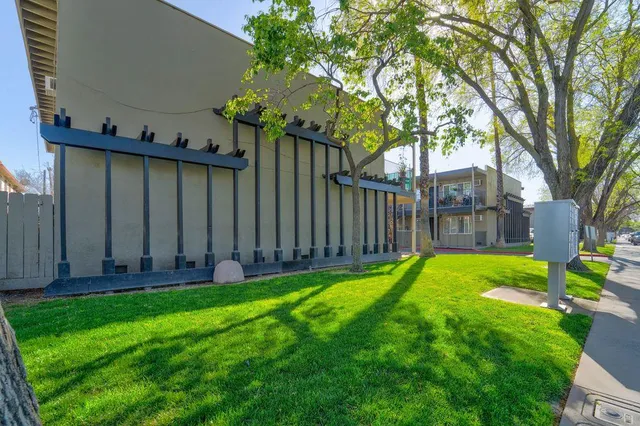a view of outdoor space with garden