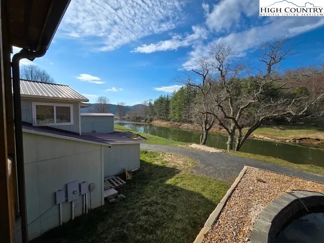 a view of a yard with an outdoor space