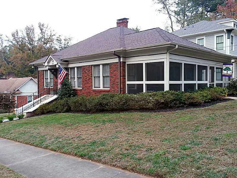 650 South McDonough Street Decatur, GA 30030 - Photo 1 of 1 Exterior Front. Beautiful Renovated Brick Home on Corner Lot with Large Screen Porch.