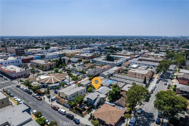 an aerial view of a city