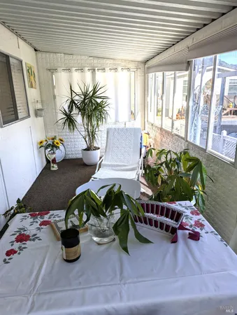 a living room filled with furniture