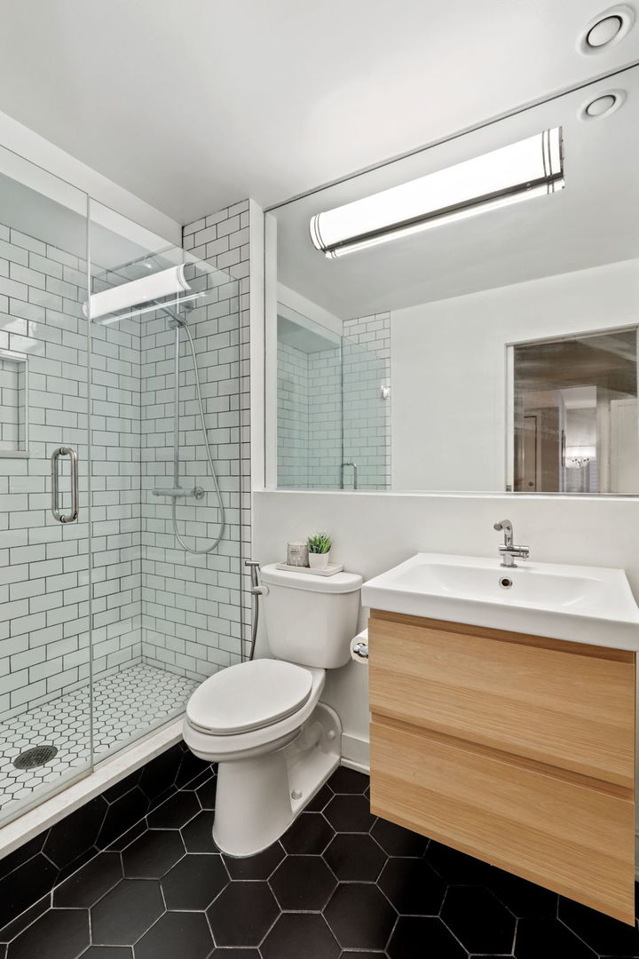 40 East 9th Street, Unit 716 Chicago, IL 60605 - Photo 19 of 37 a bathroom with a sink a toilet and shower