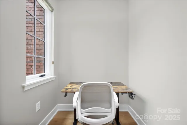 a chair and a table in a room