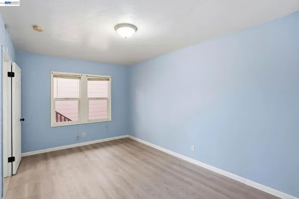 an empty room with a window