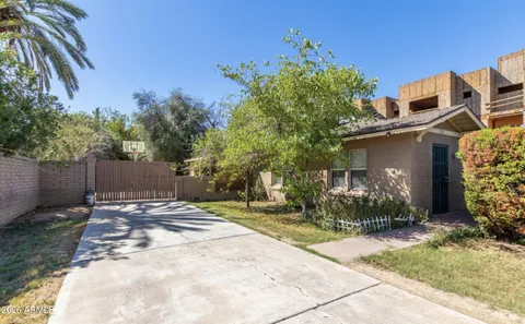 a backyard of a house