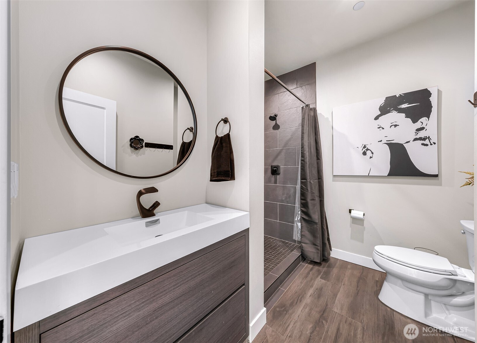 322 Manley Road Bellingham, WA 98229 - Photo 12 of 40 a bathroom with a sink a toilet and a mirror