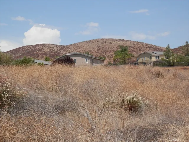 a view of a dry grass field