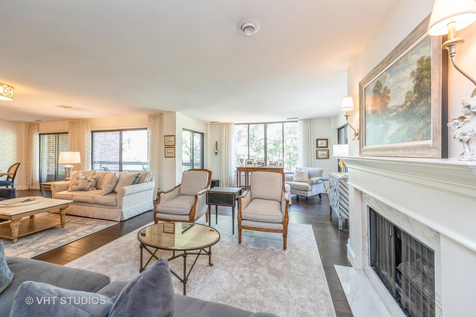1409 Burr Oak Road, Unit 315A Hinsdale, IL 60521 - Photo 5 of 22 a living room with furniture and a fireplace