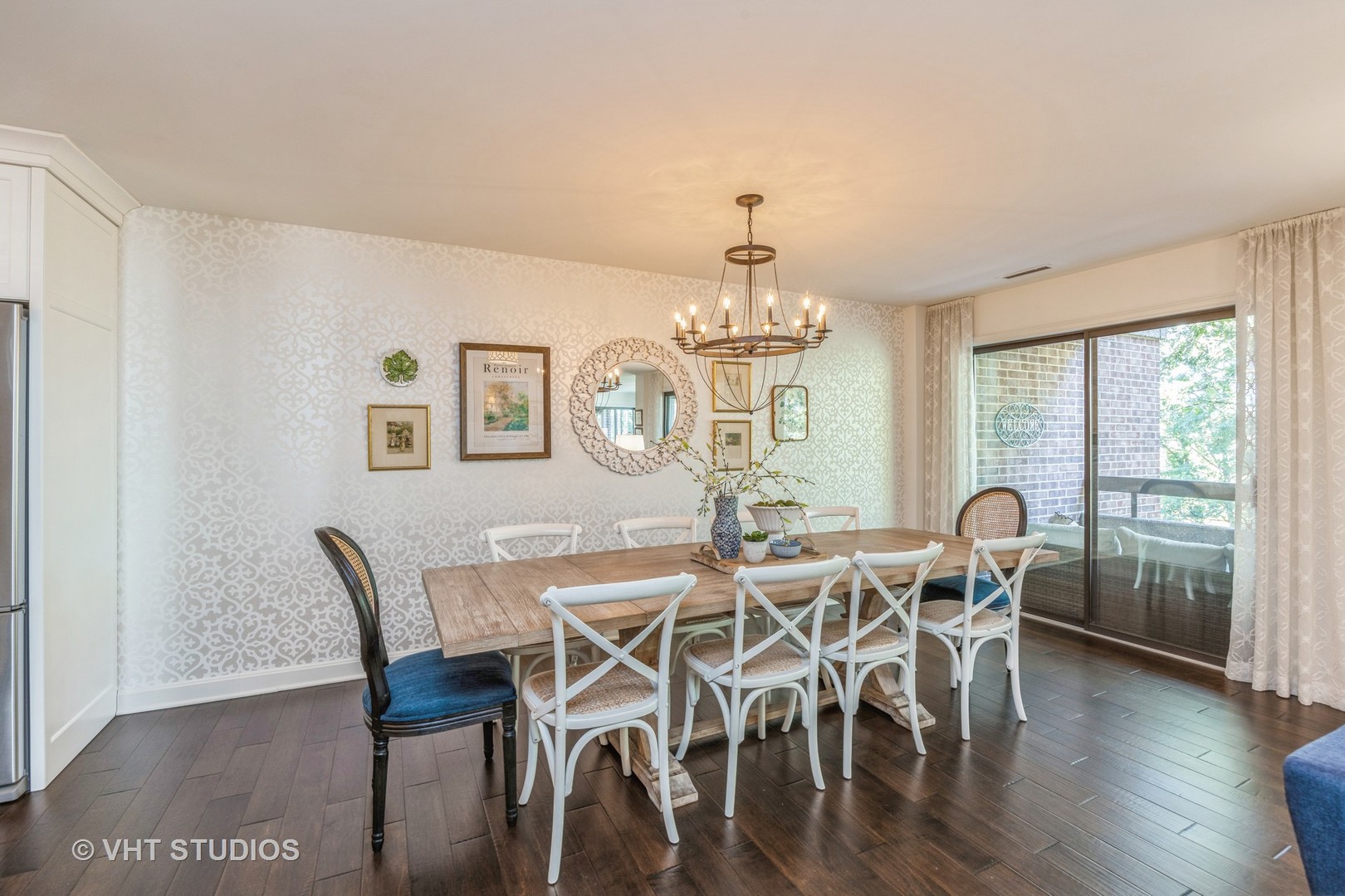 1409 Burr Oak Road, Unit 315A Hinsdale, IL 60521 - Photo 10 of 22 a view of a dining room with furniture wooden floor and chandelier