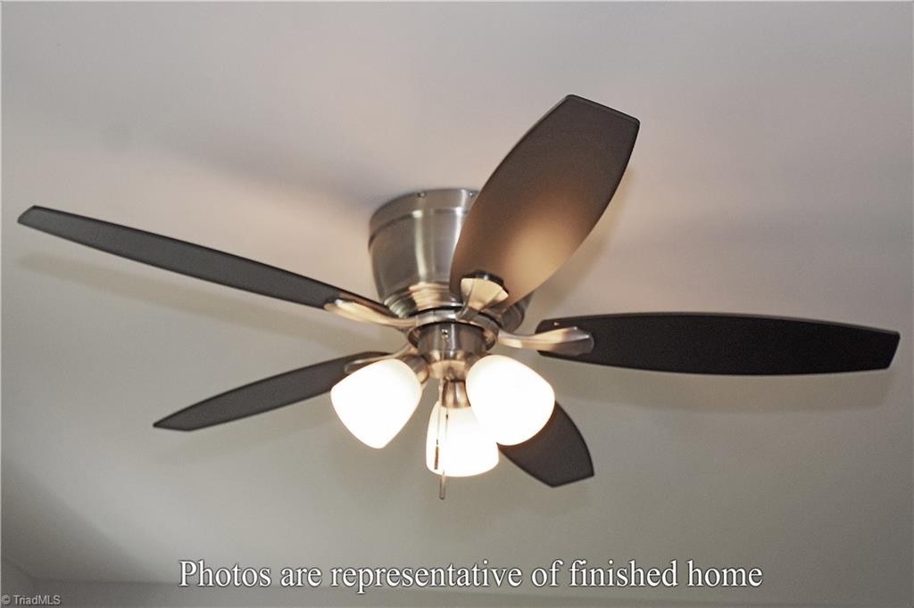 3429 Littlefield Way Greensboro, NC 27405 - Photo 5 of 40 Ceiling fans are found in the living room and primary bedroom suite.