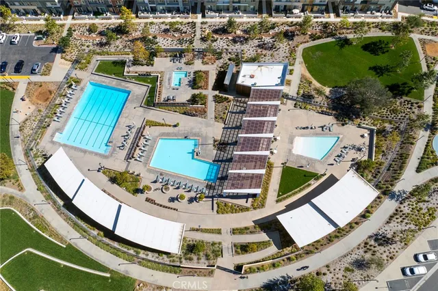 an aerial view of multiple house