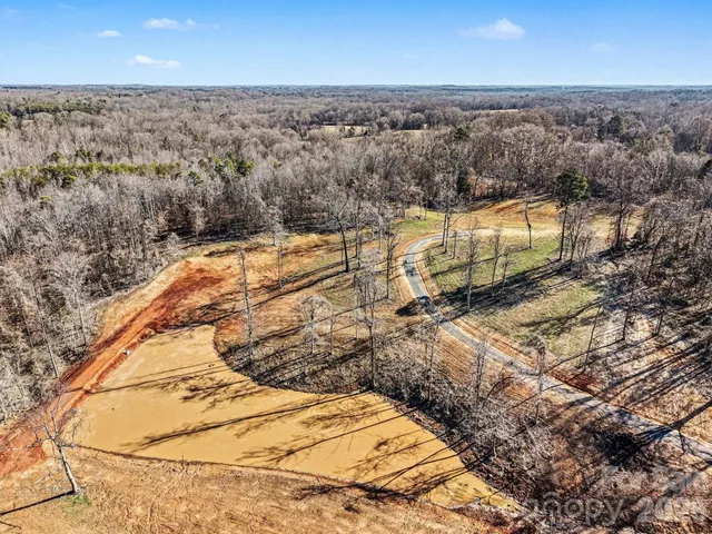 an aerial view of house