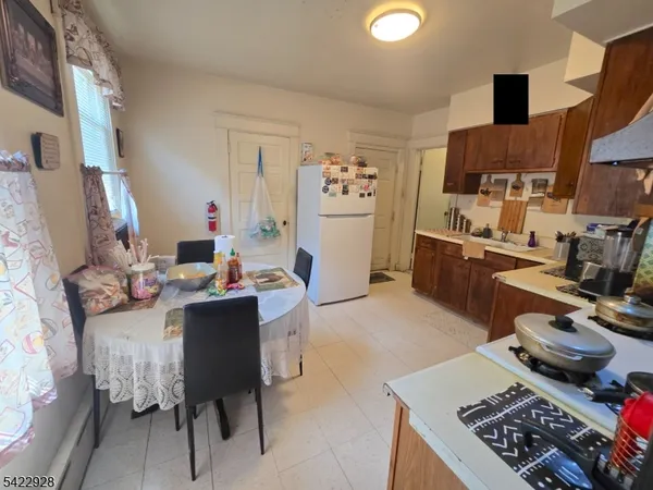 a work place with table and chairs