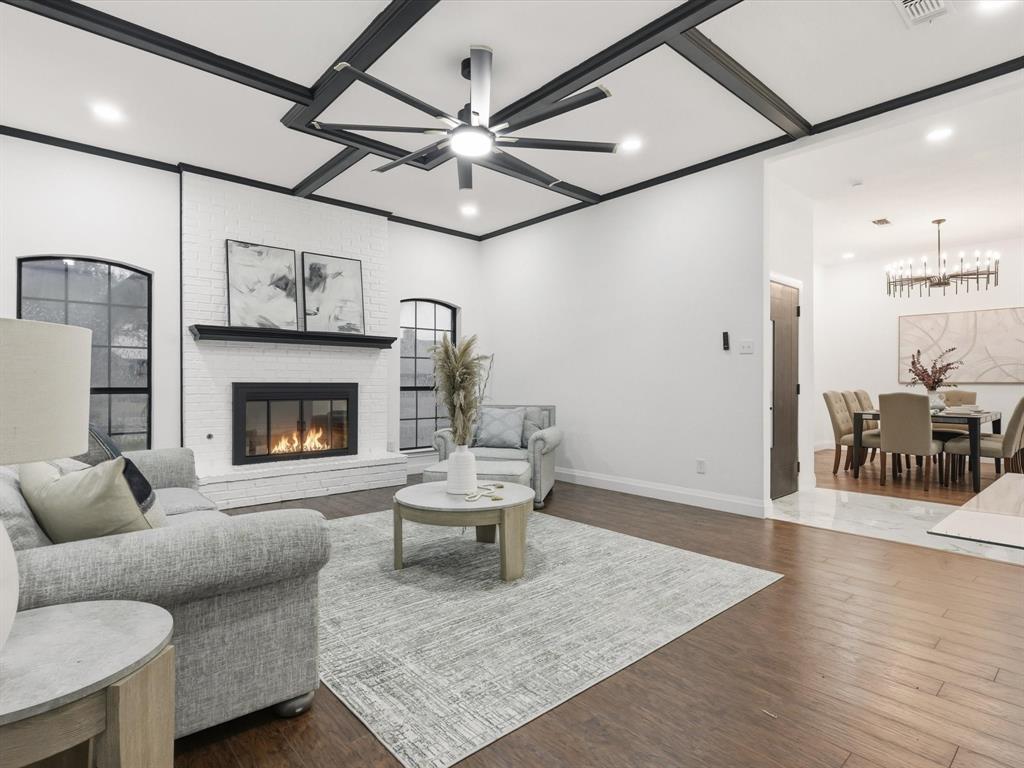 1202 High Ridge Drive Duncanville, TX 75137 - Photo 4 of 28 a living room with furniture and a fireplace