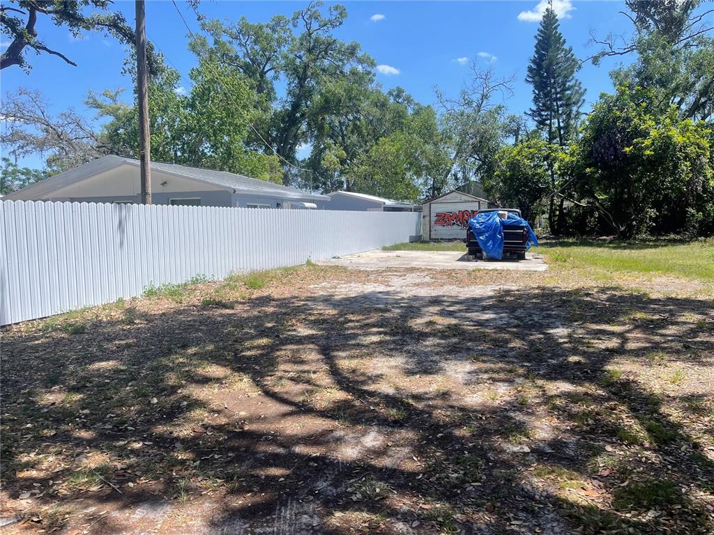 a backyard of a house