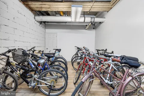 a view of an bike storage