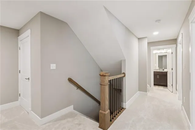 a view of a hallway with a hallway