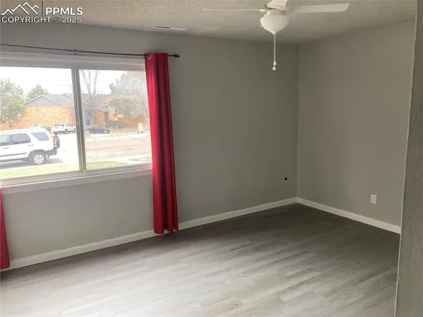 an empty room with a window