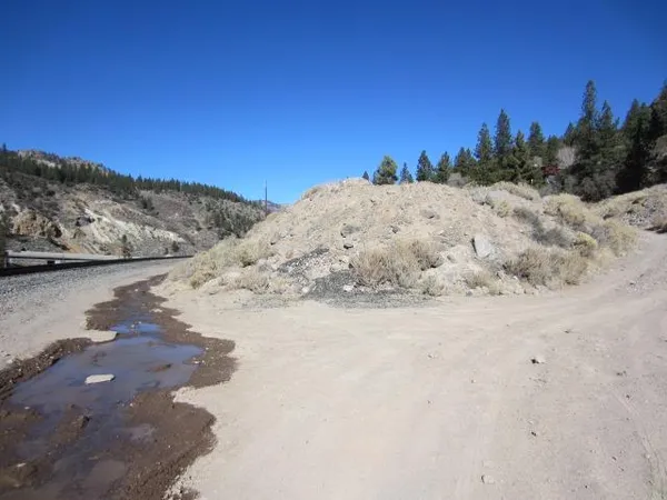 a view of a snow on the beach