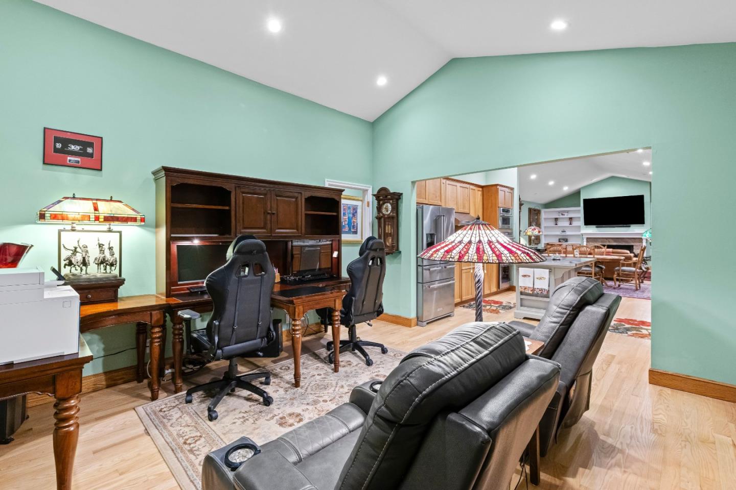 6915 Redwood Retreat Road Gilroy, CA 95020 - Photo 48 of 141 a view of a workspace with furniture and a livingroom
