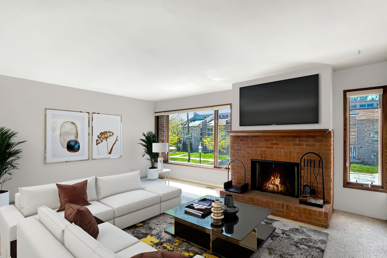 3709 Haas Avenue Riverside, IL 60546 - Photo 5 of 21 a living room with furniture fireplace and a flat screen tv