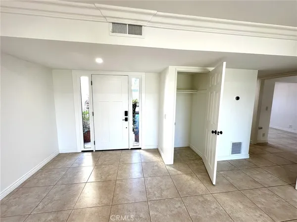 a view of a backyard of the house