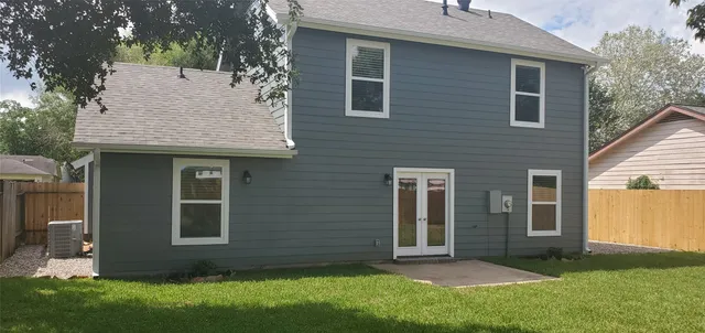a view of outdoor space and yard with green space