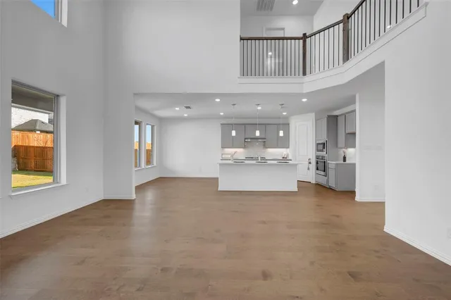 a view of kitchen and windows