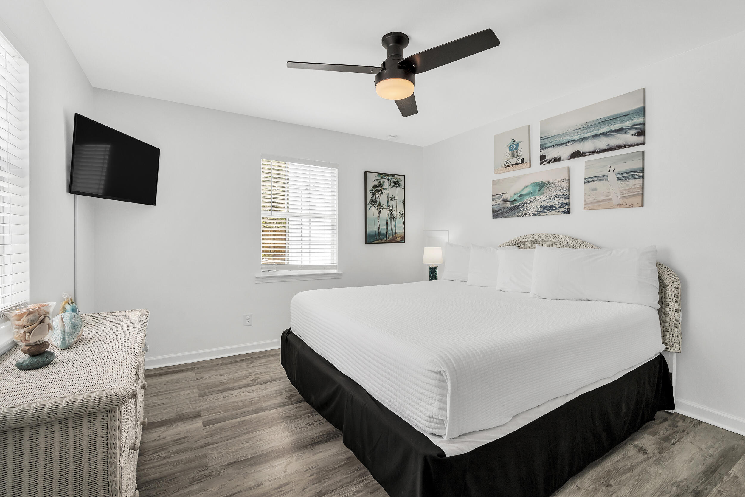 481 North Orange Street Inlet Beach, FL 32461 - Photo 17 of 57 a bedroom with a bed and a tv