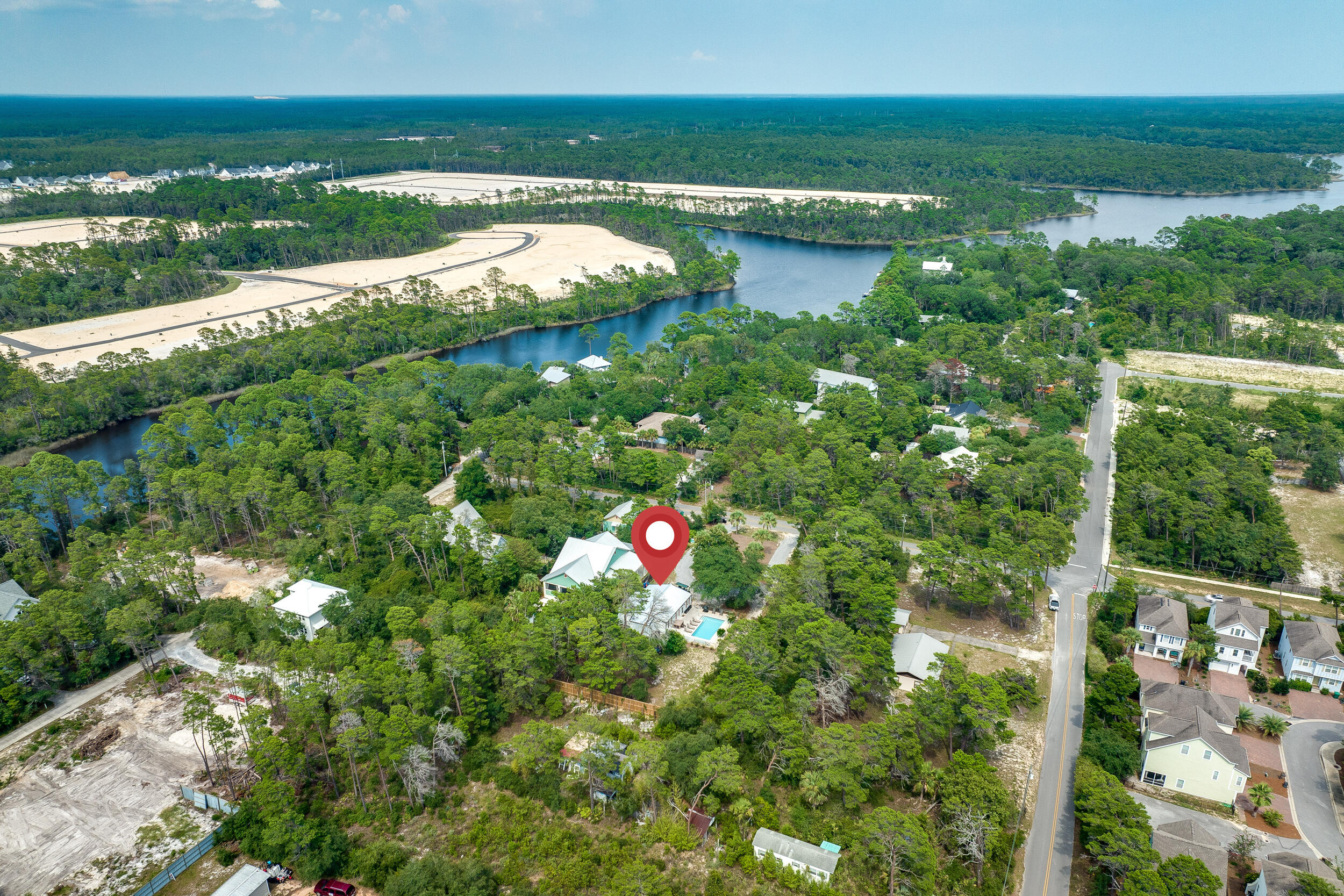 481 North Orange Street Inlet Beach, FL 32461 - Photo 39 of 57 a view of a lake with a city