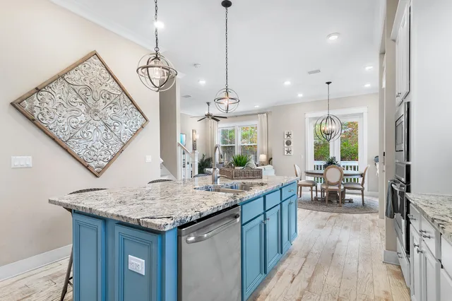 a view of a balcony with wooden floor