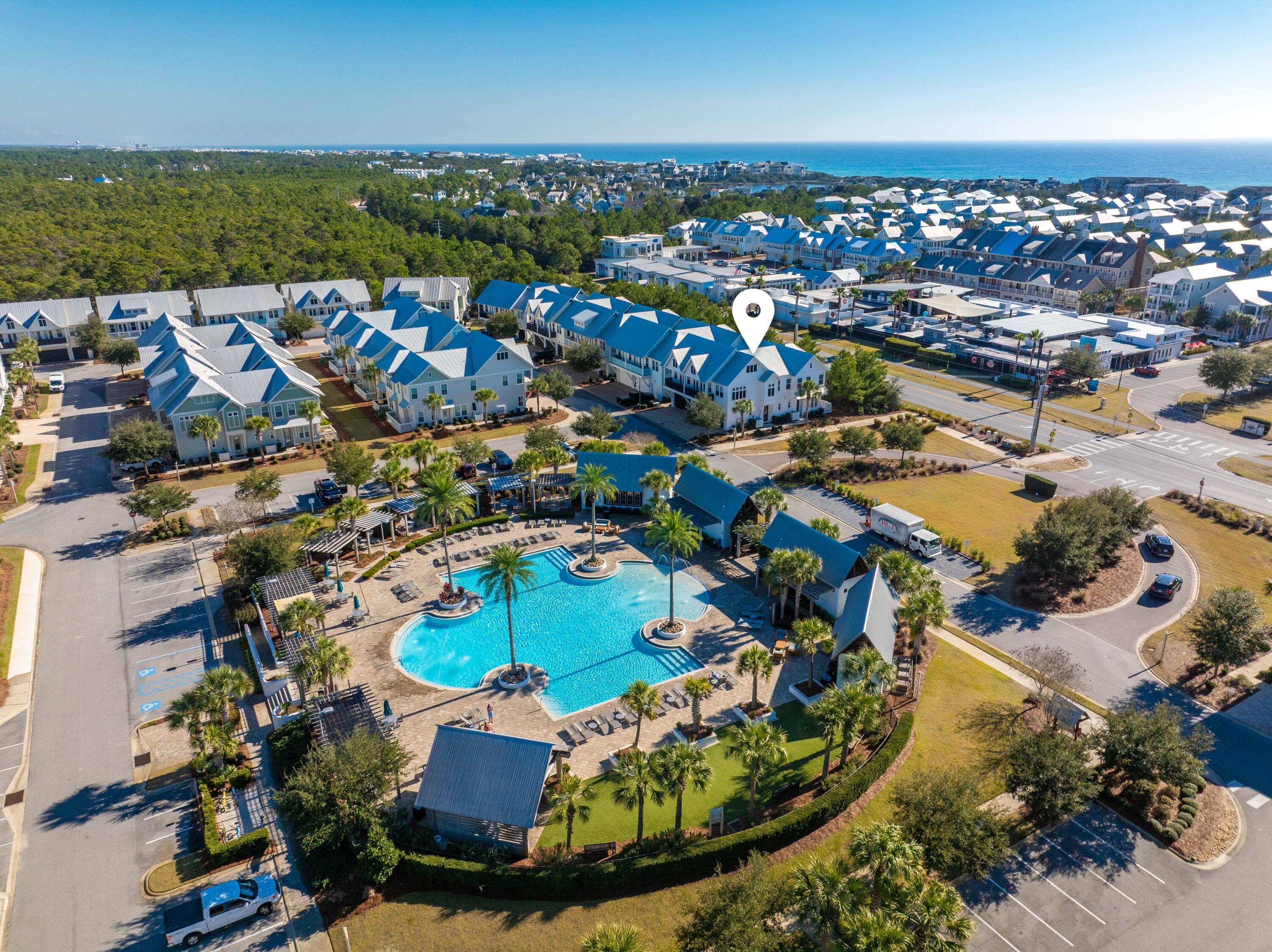 4 East Milestone Dr Inlet Beach, Unit B Inlet Beach, FL 32461 - Photo 32 of 58 *4 E Milestone Unit B Aerial Marked